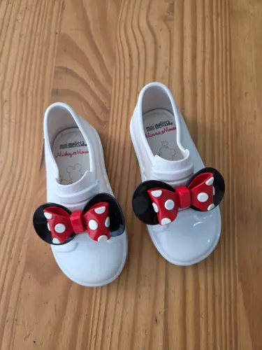 tenis mini melissa minnie mouse branco 22