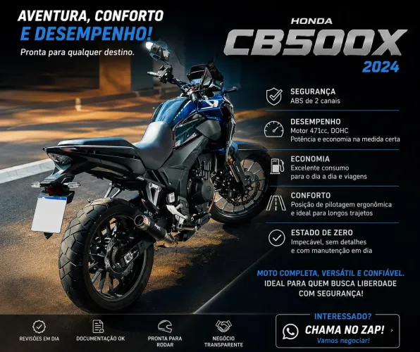 Cb 500x 2024 sem detalhes