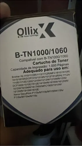 Cartucho de toner brother tn1000/1060 