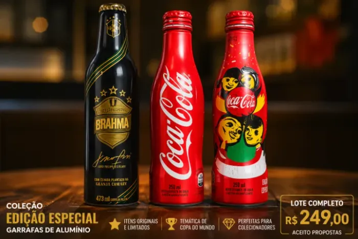 Coleção de Garrafas Edição Especial - Brahma e Coca-Cola