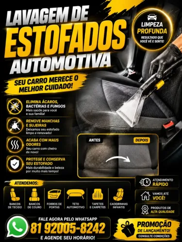 LAVAGEM DE ESTOFADOS AUTOMOTIVA