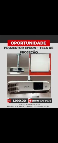 PROJETOR EPSON + TELA + SUPORTE (COMBO COMPLETO)