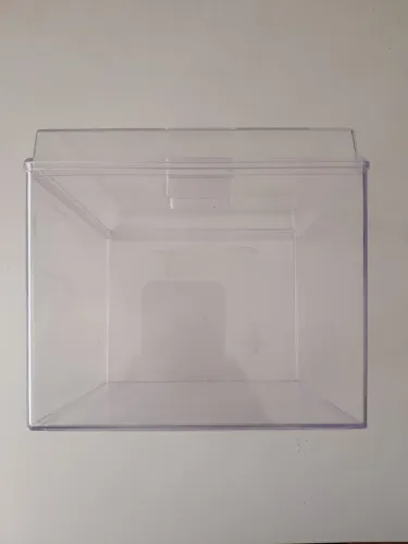 Caixa Organizadora Acrílica Transparente com Tampa - 16,5 x 15 cm