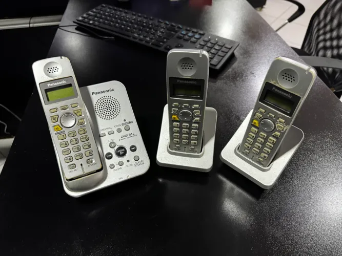 Telefone sem fio e secretaria eletrônica com 2 Ramais Panasonic