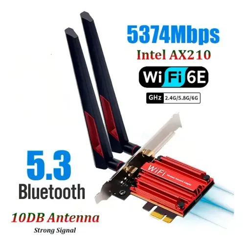 Adaptador Wi-fi 6e Intel Ax210 Bluetooth 5.3 Tri-band 5g 6g