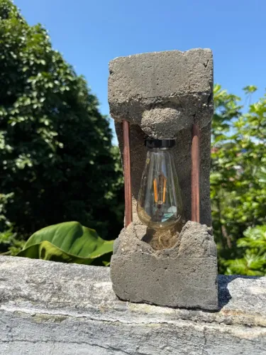 Luminária artesanal em cobre 