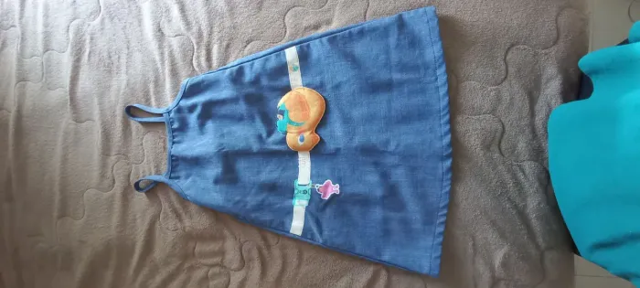 Vestido jeans Alphabeto 6 anos