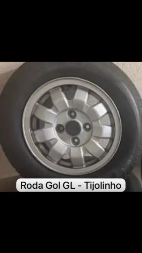 Par de Roda de Alumínio Aro 13 - Gol / Voyage / Saveiro / Parati - Modelo Tijolinho 