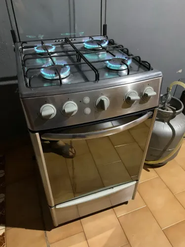 Vende se fogão inox fogão usado não novo funcionando certinho