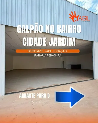 GALPÃO COM 257,53m2 DISPONÍVEL PARA LOCAÇÃO.