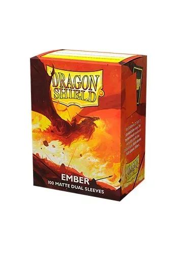 Dragon Shield - Dual Matte - Ember (cor Alaranjada) (100 unidades)