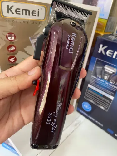 Máquina Kemei De Corte Uso Profissional Vermelho