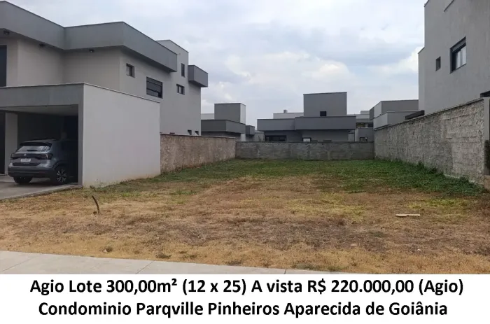 Leia a descrição: Agio Lote 300,00m² - Condominio Parqville Pinheiros