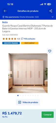 Guarda roupa novo