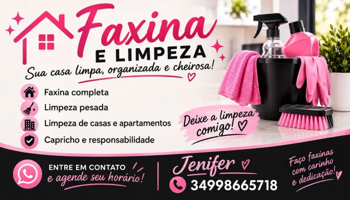 Fasso faxina casa em apartamento