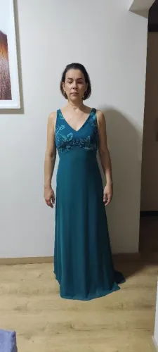 Vestido festa verde 