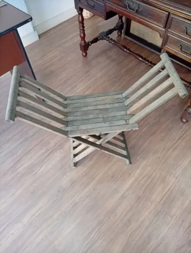 Banqueta Imbuia antiga