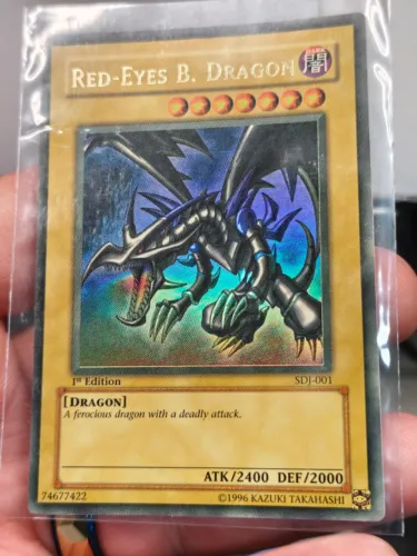 Dragão Negro Olhos Vermelhos SDJ-001 1st Edition Ultra Rara 2003 Joey Deck NM Yu-Gi-Oh!)