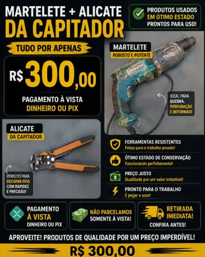 Martelete Makita + Alicate Decapador