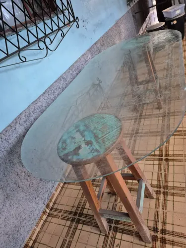 tampão de vidro para mesa