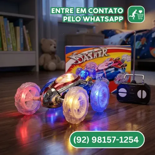 Carrinho Controle Remoto Acrobacia 360 Graus Com Luzes