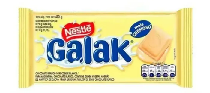 Chocolate Branco Galak 80 gr