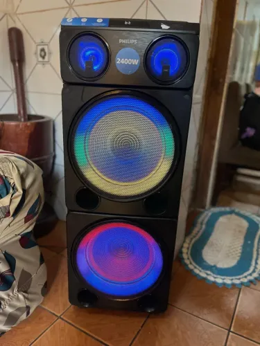 CAIXA DE SOM PHILIPS 2400W POTÊNCIA + LEDS