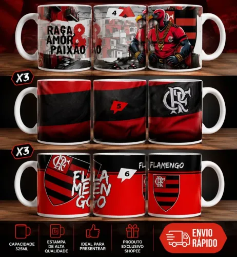 Caneca Personalizada Flamengo - Vários modelos