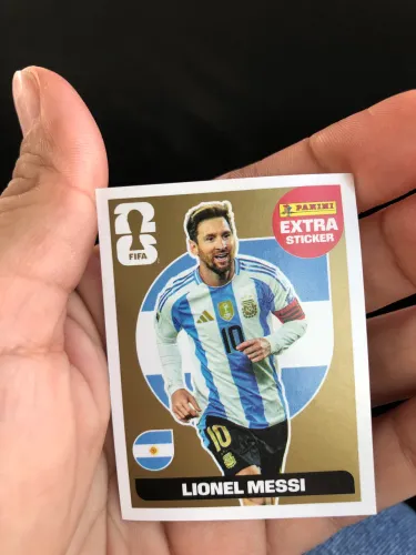 Figurinha do messi ouro