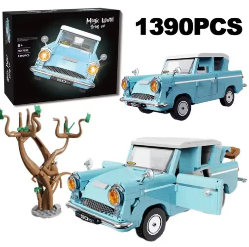 BLOCOS DE MONTAR MAGIC WORLD FLYING CAR 1390PÇS CARRO MÁGICO VOADOR HARRY POTTER TIPO LEGO
