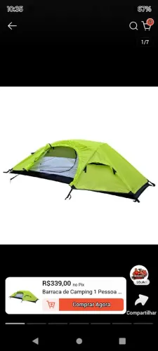 Barraca camping pra vender logo!!usada 2 vezes.
