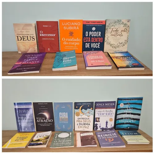 Coleção de 21 livros religiosos
