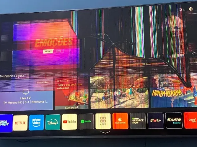 Tv 60 polegadas com defeito na tela