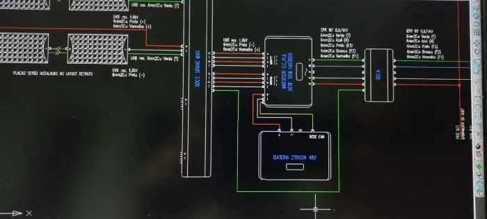 Projetos  fotovoltaicos em dwg