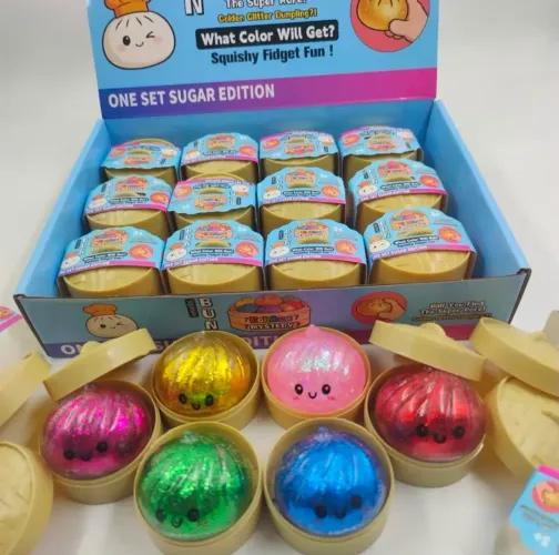 Squishy Dumpling Brinquedo Antiestresse Bao Fofo Fidget Toy