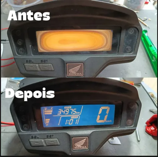 Concerto de painel de moto