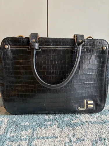 Bolsa Jorge Bischoff couro preta