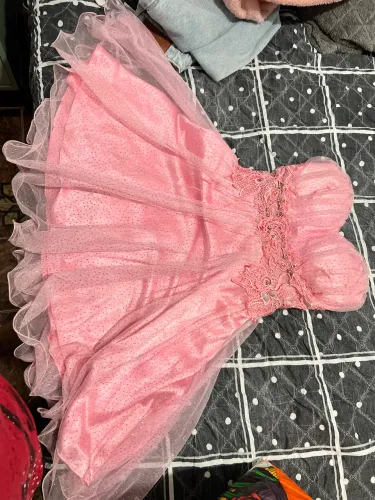 Vestido de festa- Tamanho P, Rosa estilo fada