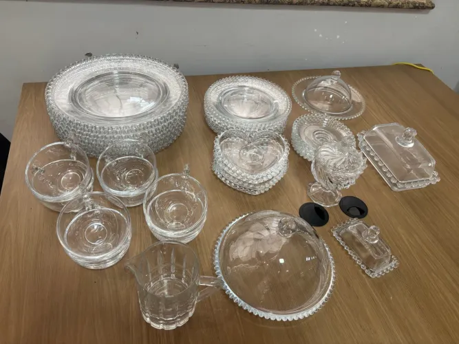 Kit Mesa Posta Wolff/Lyor Cristal Pearl Completo | 30 Peças