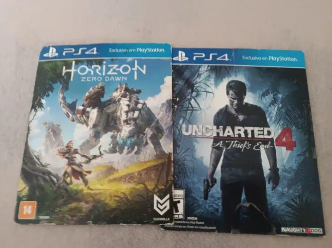2 Jogos de PS4 (Horizon Zero Dawn e Uncharted 4)