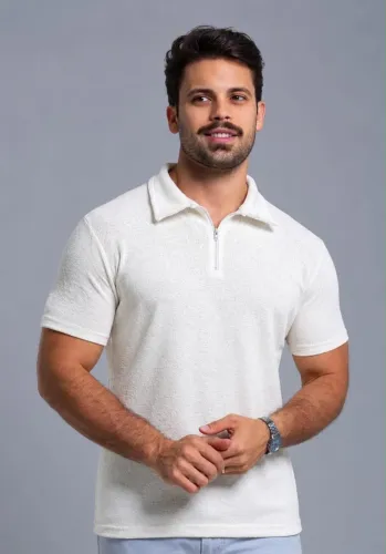 Camisa masculina zíper