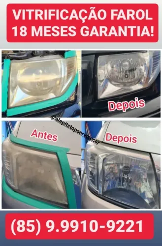 Polimento, Revitalização e Vitrificação Farol Veicular com 1 ano e 6 Meses Garantia Seu
