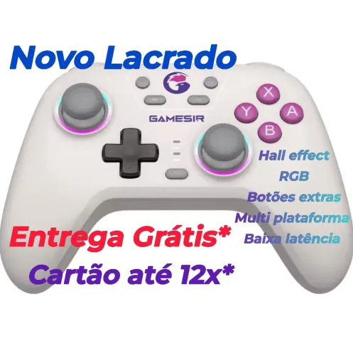 NOVO LACRADO Gamesir Nova HD hall effect controle gamepad Entrega grátis* cartão até 12x*
