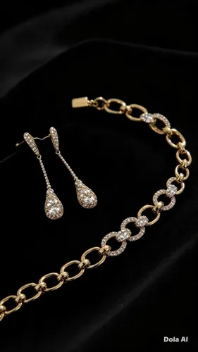 Conjunto brincos e pulseira