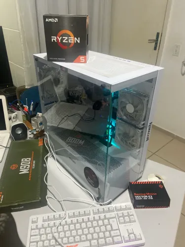 CPU Gamer Ryzen 5 5500 16 giga placa Rtx 3060 12 giga mvme hd 1 tera kit mouse teclado 