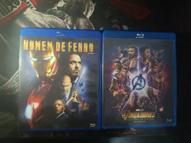 Filmes Blu Ray homem de ferro e vingadores guerra infinita
