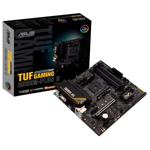 Placa Mãe Asus TUF Gaming A520M-Plus II, AMD AM4, Atualizada, Nova, Na Caixa
