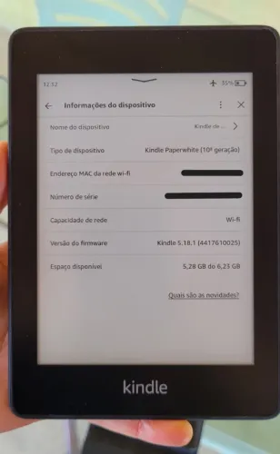 Kindle Paperwhite 10ª Geração 8GB