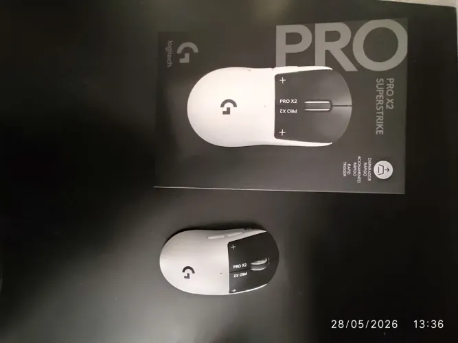 MOUSE G PRO X2 SUPERSTRIKE + Feet Jade Instalado 