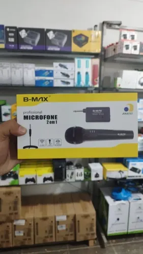 MICROFONE SEM FIO PROFISSIONAL 2 EM 1